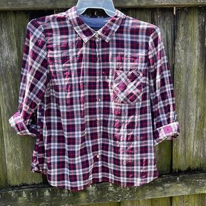 Tommy Hilfiger Plaid Button Down